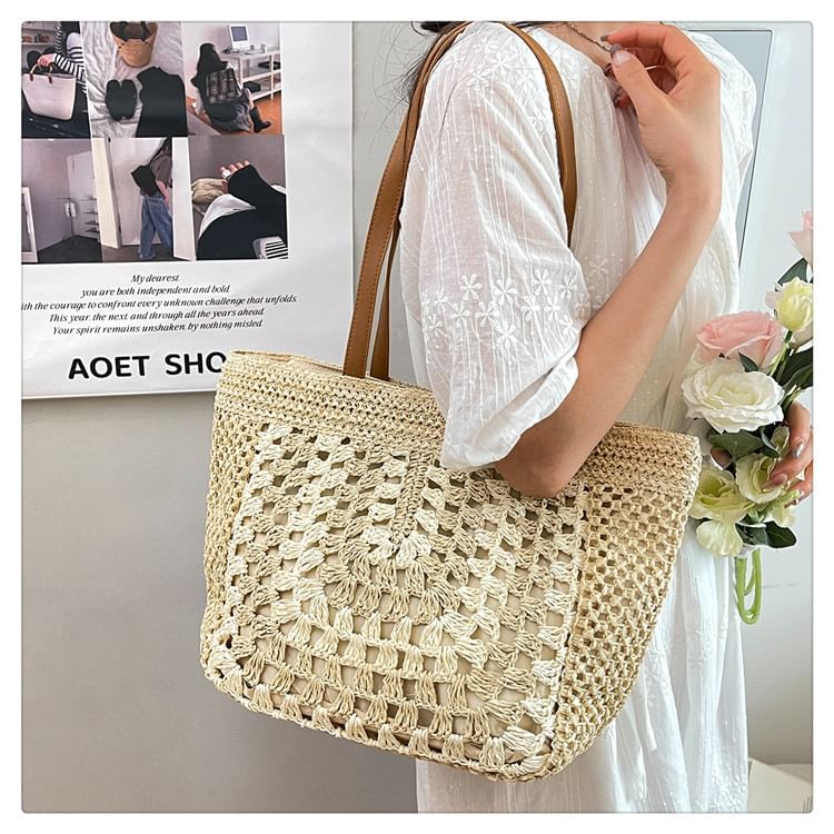 Straw Woven Tote Bag