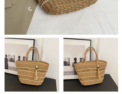 Woven Tasseled Tote Bag