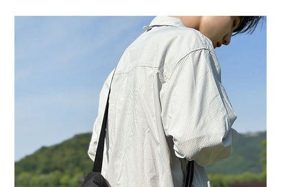 Nylon Plain Crossbody Bag