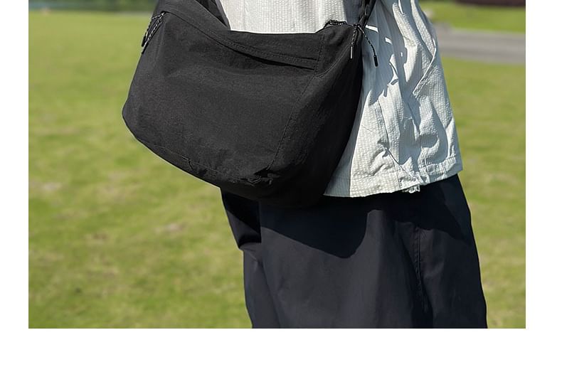 Nylon Plain Crossbody Bag
