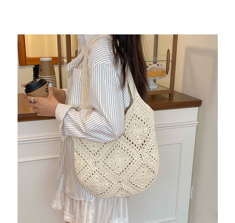 Crochet Plain Tote Bag