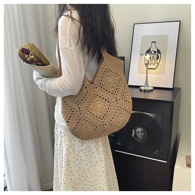Crochet Plain Tote Bag