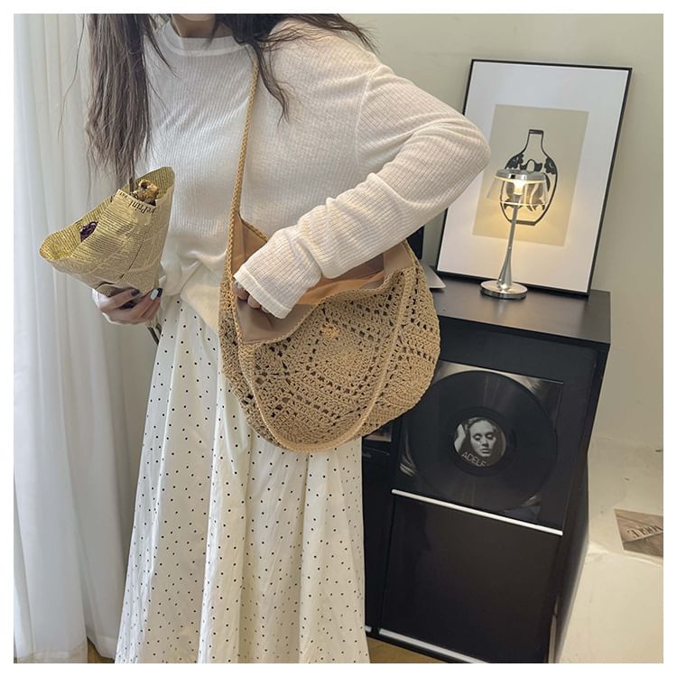 Crochet Plain Tote Bag