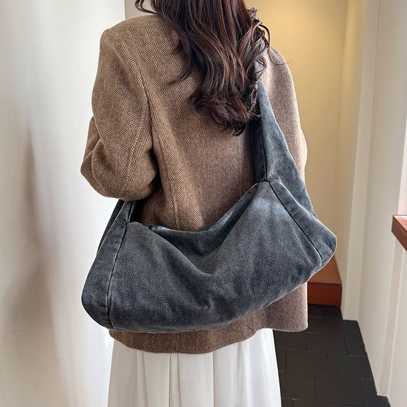Denim Hobo Shoulder Bag