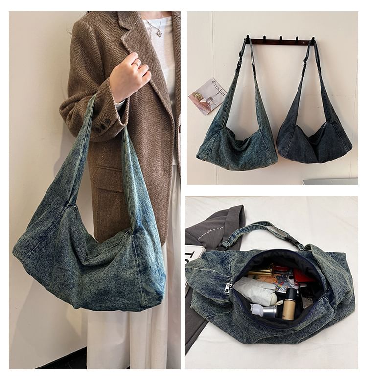 Denim Hobo Shoulder Bag