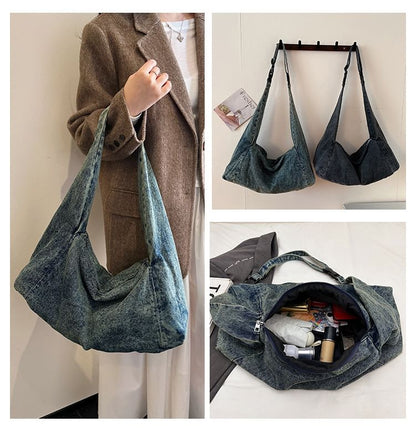 Denim Hobo Shoulder Bag