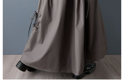 Cutout Midi A-Line Skirt - Altfashion Shop