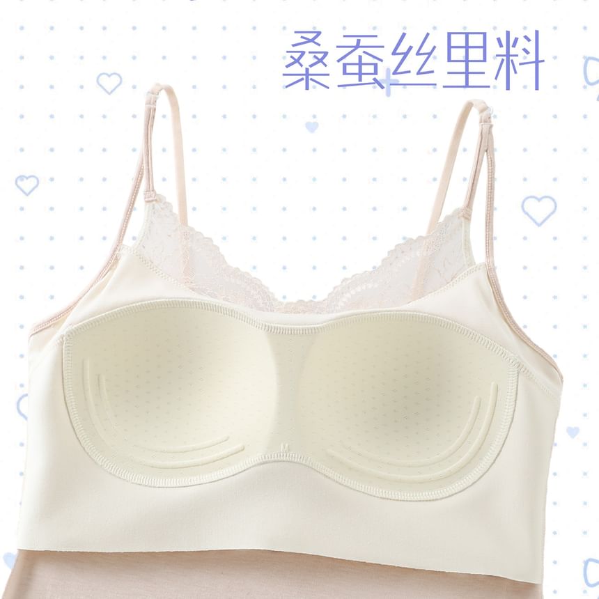 Lace Trimmed Camisole with Plain Design