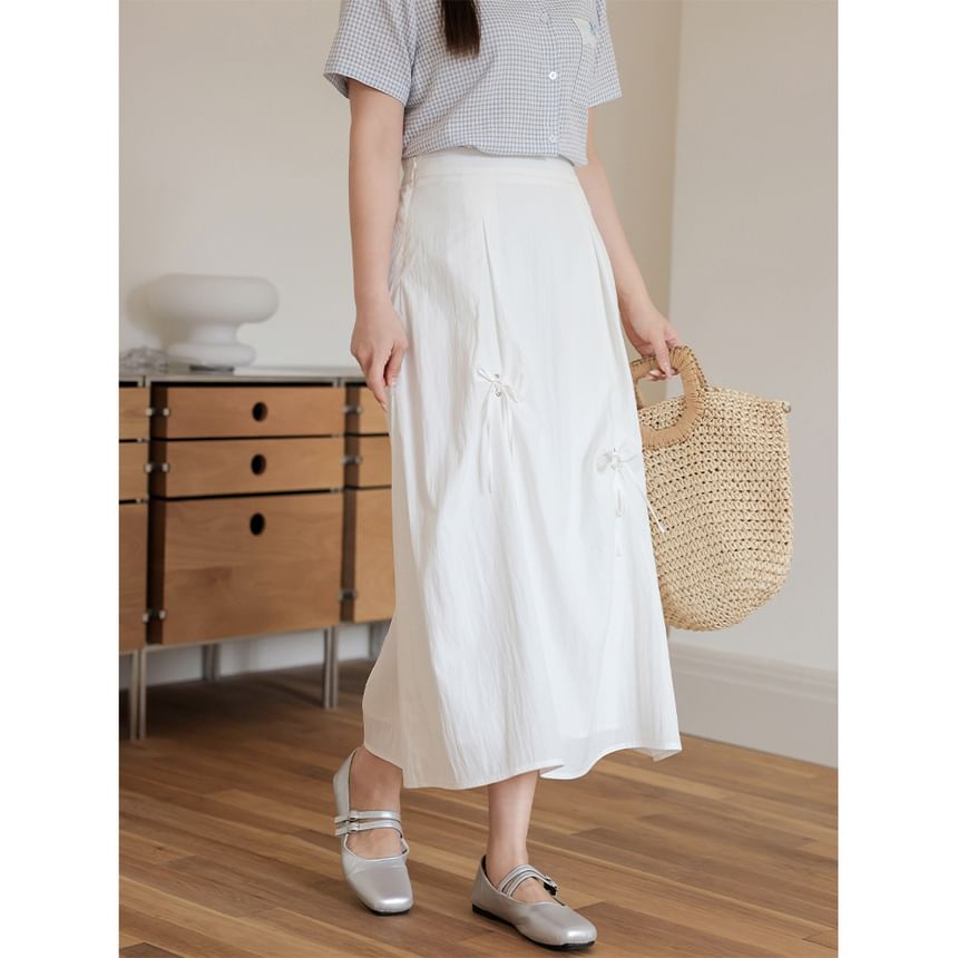 Black Mid-Rise A-Line Maxi Skirt - Altfashion Shop