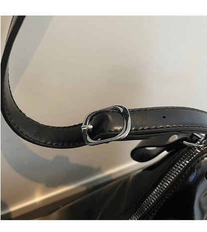 Studded Faux Leather Shoulder Bag