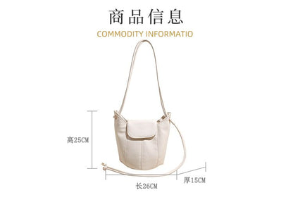 Faux Leather Bucket Bag