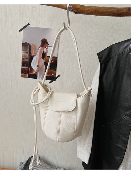 Faux Leather Bucket Bag