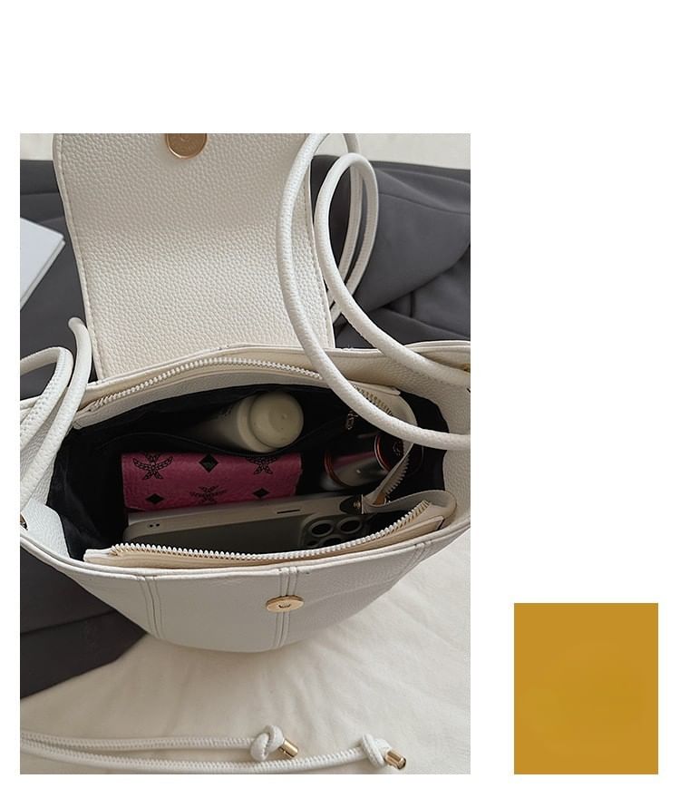 Faux Leather Bucket Bag