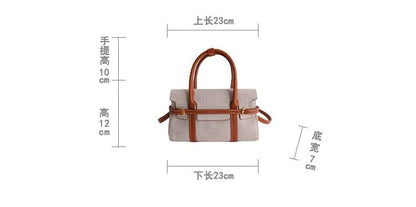 Top Handle Faux Leather Crossbody Bag