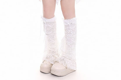Black Low Waist Asymmetrical Lace A-Line Skirt - Altfashion Shop