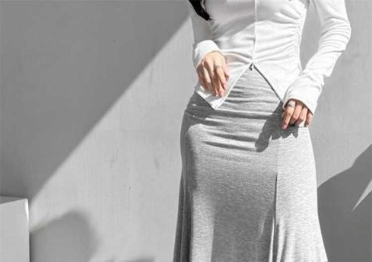 Black High Waist Plain Ruched Maxi Mermaid Skirt - Altfashion Shop