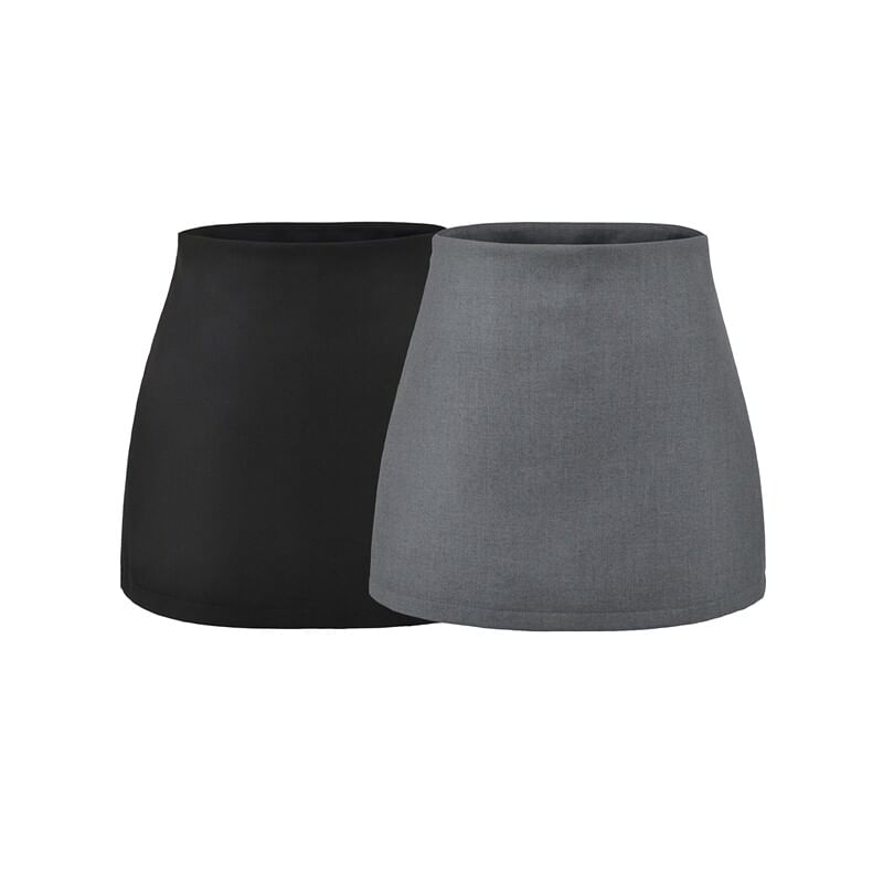 Black High Waist Plain Mini Pencil Skirt - Altfashion Shop