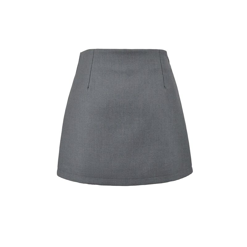 Black High Waist Plain Mini Pencil Skirt - Altfashion Shop