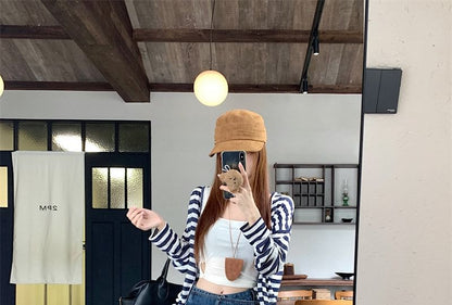 Black Mid Rise Washed Skirt Overlay Wide Leg Jeans - Altfashion Shop