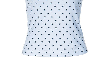 Polka Dot Halter Crop Camisole with Slim Fit