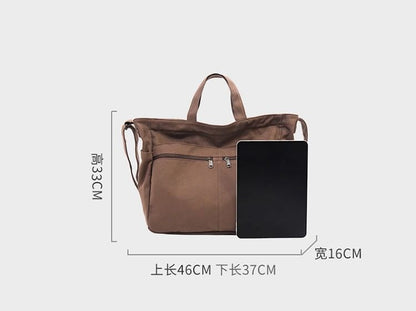 Plain Canvas Shoulder Bag