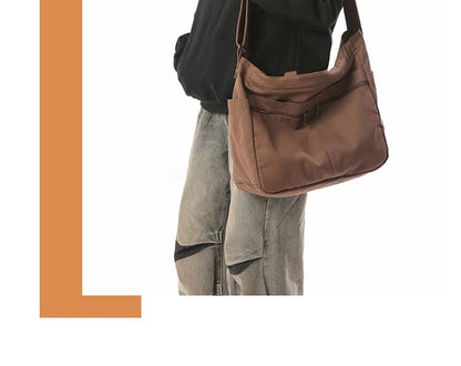 Plain Canvas Shoulder Bag