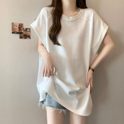 Raglan Round Neck Short Sleeve Tee