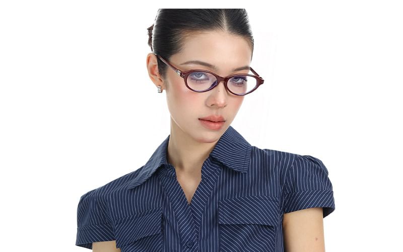 Short-Sleeve Striped Pocket Shirt