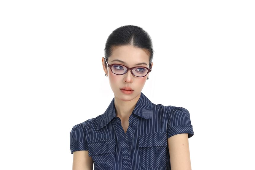 Short-Sleeve Striped Pocket Shirt