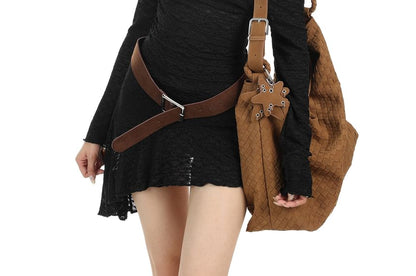 One-Shoulder Asymmetric Long-Sleeve Tee
