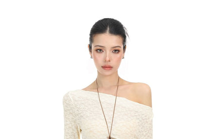 One-Shoulder Asymmetric Long-Sleeve Tee