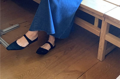 Denim Overall Dress with Blouse and Crossbody Bag Set