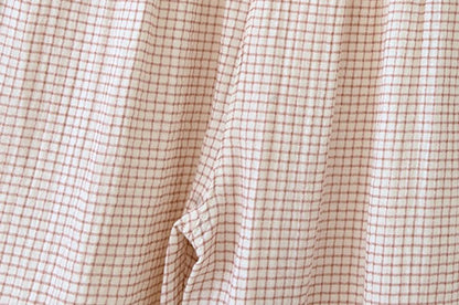 Plaid Long Sleeve Shirt and Pants Matching Set