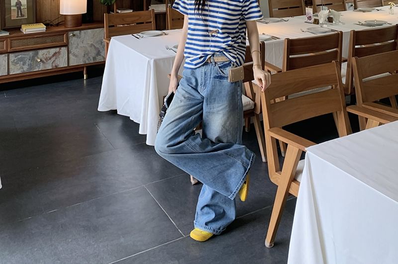 Striped Crew Neck Short Sleeve Tee