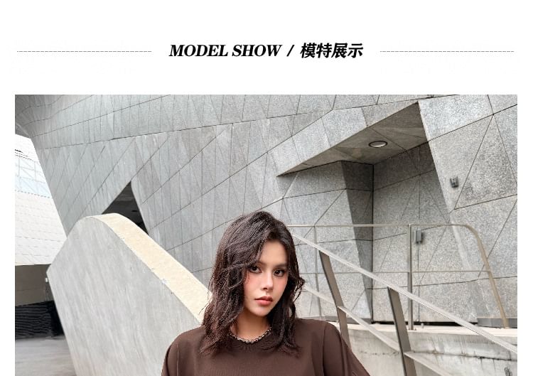 Solid Crewneck Sweatshirt