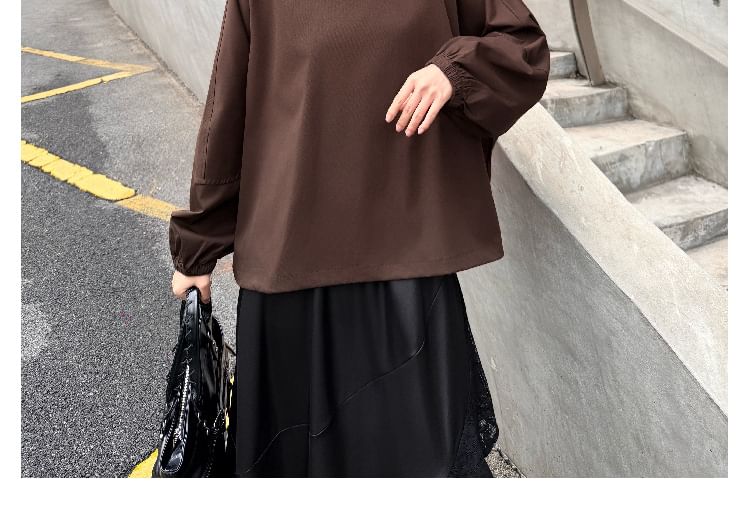 Solid Crewneck Sweatshirt
