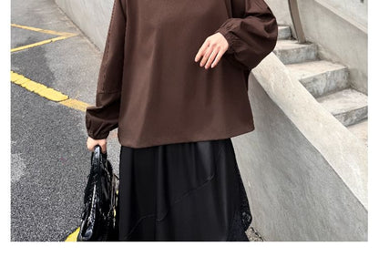 Solid Crewneck Sweatshirt