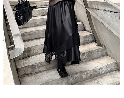 Satin V-Neck Long Sleeve Blouse