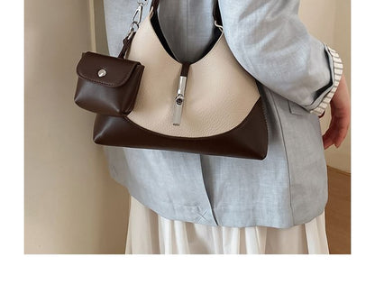 Set: Twist Lock Crossbody Shoulder Bag + Pouch