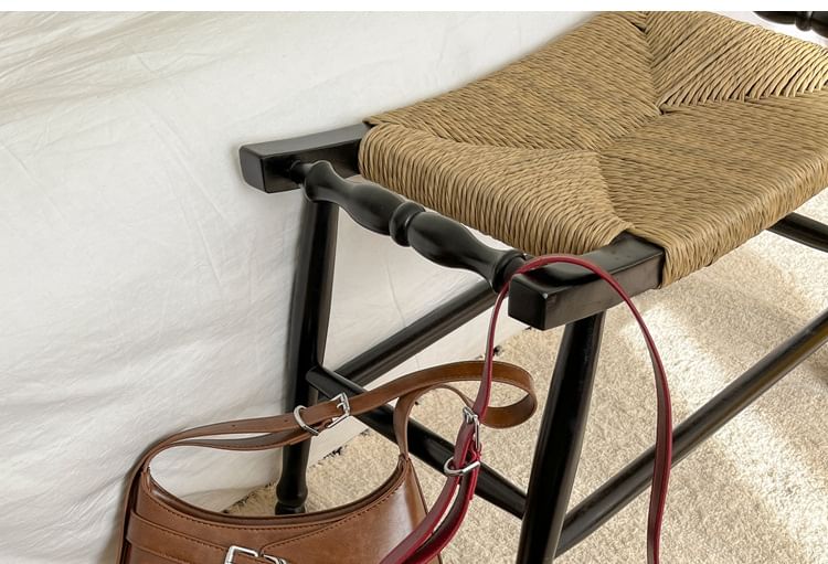 Buckled Panel Shoulder Bag