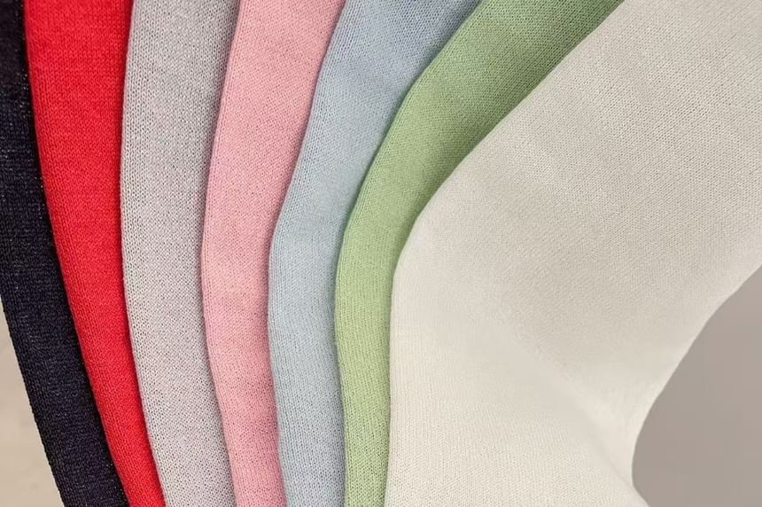 V-Neck Button-Up Plain Cardigan