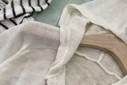 Hooded Plain Cardigan