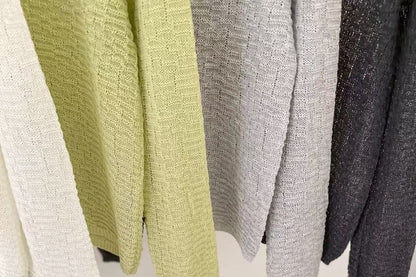 V-Neck Plain Crop Cardigan