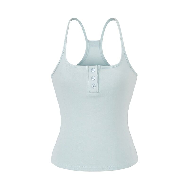 Classic Solid Camisole with Button Front