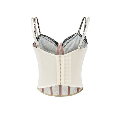 Fishbone Lace Detail Sleeveless Cami
