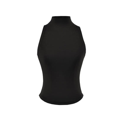 Sleeveless High Neck Minimalist Blouse