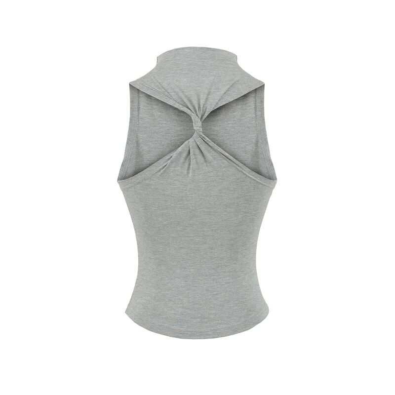 Sleeveless High Neck Minimalist Blouse