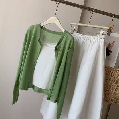 Plain Light Cardigan