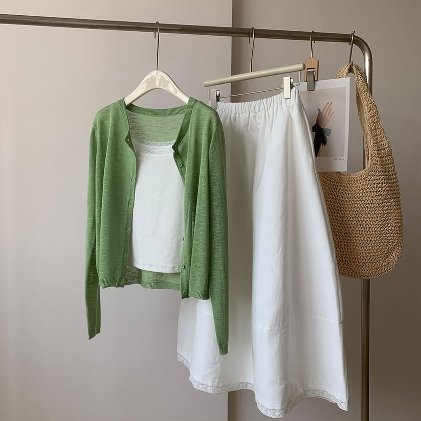 Plain Light Cardigan