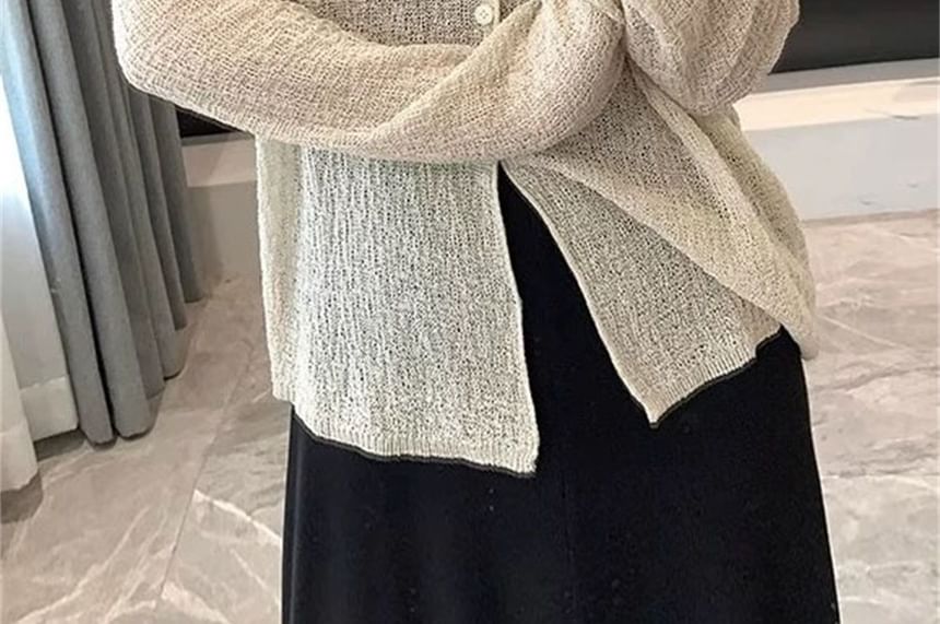V-Neck Plain Light Cardigan
